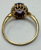 9ct gold cluster ring with lilac stone size M