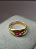 18ct Yellow Gold Wedding Ring with Ruby and Diamond Size M1/2