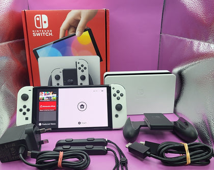Switch Console, 64GB OLED - White Joy-Con - Boxed - Complete