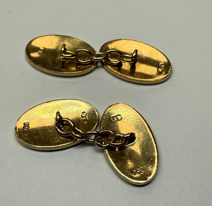 9CT YELLOW GOLD CUFFLINKS