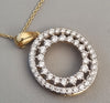 18ct Necklace with 2 Pendants Diamond & Sapphire