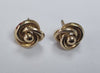 9ct gold swirl earrings