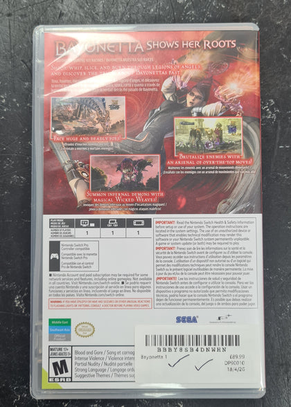 Nintendo Switch Game - Bayonetta - Physical Game - PG 17
