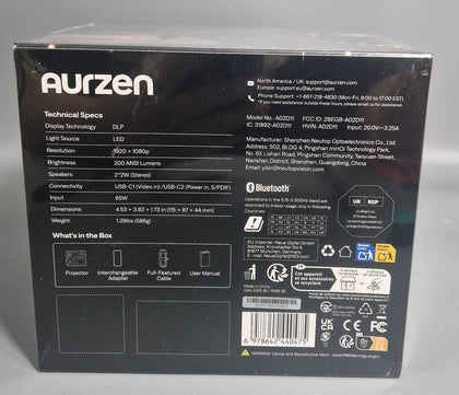 Aurzen ZIP Pro Tri-Fold Full HD Portable Projector