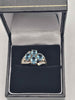 9ct Yellow Gold Blue Topaz & Diamond Cluster Ring – Hallmarked 375 – Size Q – 3.22