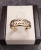 9ct Yellow Gold & Diamond Band Ring - Size T