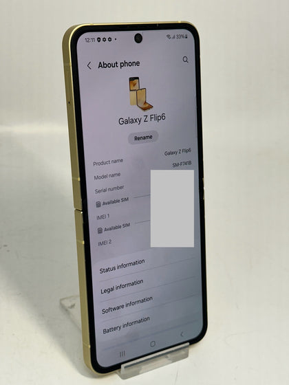 Samsung Galaxy Z Flip 6 256GB Yellow Unlocked SM-F741B