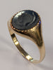 9ct gold HEMATITE signet ring