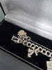 Silver Charm Bracelets 23.5G 925 7 CHARMS 9'' in Length