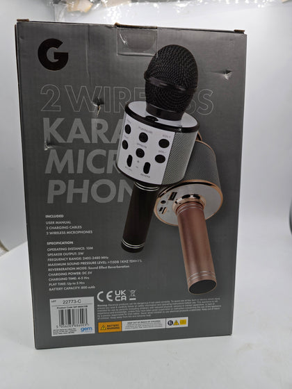 2 wireless karaoke microphones