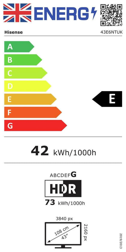 Hisense Smart TV 4K 43