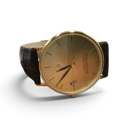 Jean Pierre of Switzerland 25 Years Loyal Service 9CT Gold AU 375 Watch, Boxed