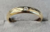 14CT YELLOW GOLD RING WITH DIAMOND SIZE N