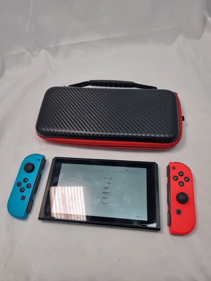 Nintendo Switch (Neon Red/Blue) LEFT JOYCON STICKS, with carry case