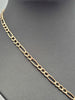 9ct Yellow Gold 3-in-1 Figaro Chain Necklace - 18" Long - 3.89 Grams