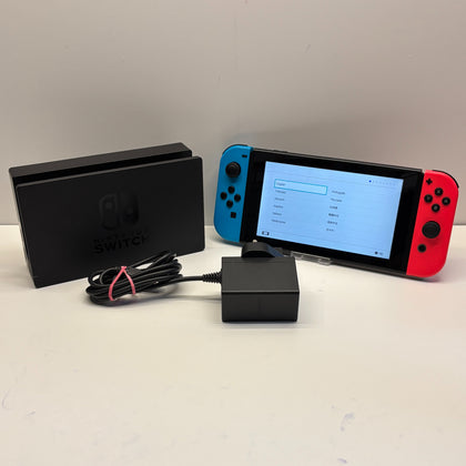 Nintendo Switch Console with Neon Red/ Neon Blue Joy Cons