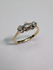 18ct Gold Triple Diamond Ring - Size G