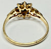 9ct Yellow Gold Floral Cluster Ring size L 1/2