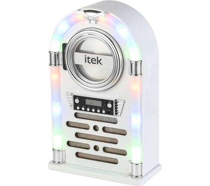ITEK I60018CDGW Bluetooth Jukebox - Gloss White **Collection Only**