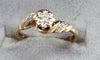 9ct Gold Diamond Ring Size "L"