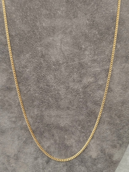 9ct Yellow Gold Curb Chain 25