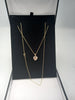 9CT Love Heart Necklace CZ Stones, 19" - Hallmarked 9CT 1.1Grams - Boxed