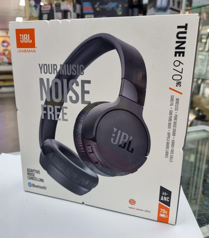 JBL Tune 670NC Wireless On-Ear Headphones - Noise Cancelling - JBLT670NCBLKAM - Black