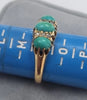18ct Gold Ring Turquoise /Diamond Ring Size N