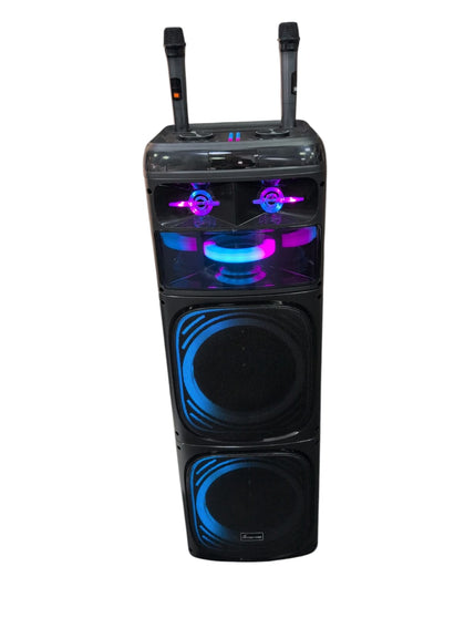 Panther Force Big Speaker With 2 Wireless Mic For Party & Rgb