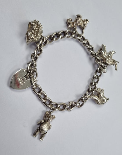 Vintage Silver Charm Bracelet