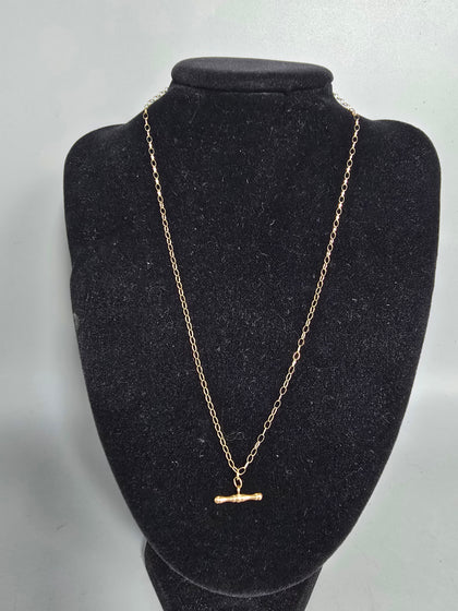 9ct Gold Necklace 1.2G 375 18