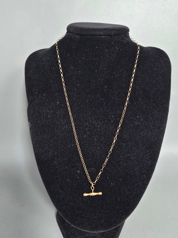 9ct Gold Necklace 1.2G 375 18