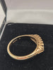Hallmarked 9k Gold Womens Ring with blue stones , size M -3.1 grams