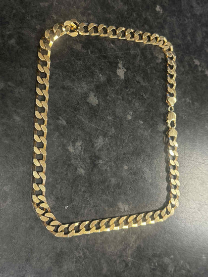 22kt Gold Plated Silver Curb Chain - 94g (Warren James)
