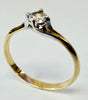 18ct yellow gold solitaire and diamond ring size O 1/2