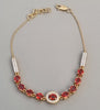 18ct Gold Diamond/Fire Opal Tennis Bracelet