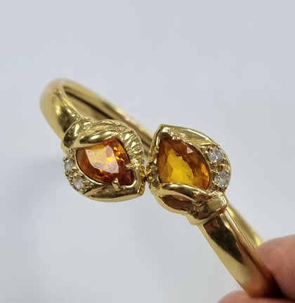 18ct Yellow Gold Citrine Bangle