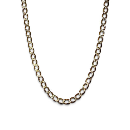 9ct Yellow Gold Two Tone Chain