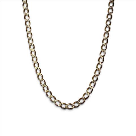 9ct Yellow Gold Two Tone Chain