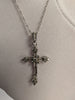 Silver Chain with Studded Cross - 16.5" - 3gm