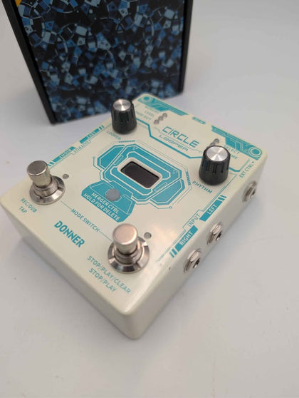 Donner Circle Looper Guitar and Drum Machine Effect Pedal - Boxed In Like New Condition
