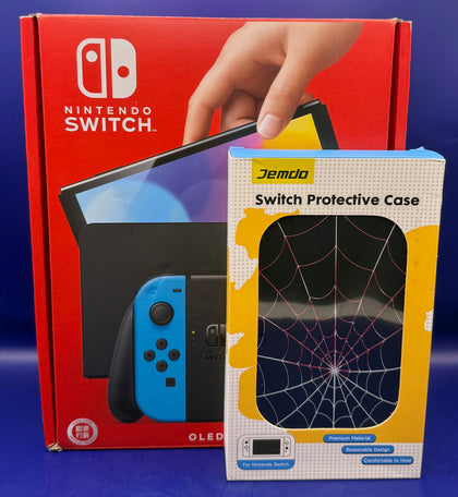 Nintendo Switch OLED 64GB Neon Red / Blue Boxed - Chesterfield