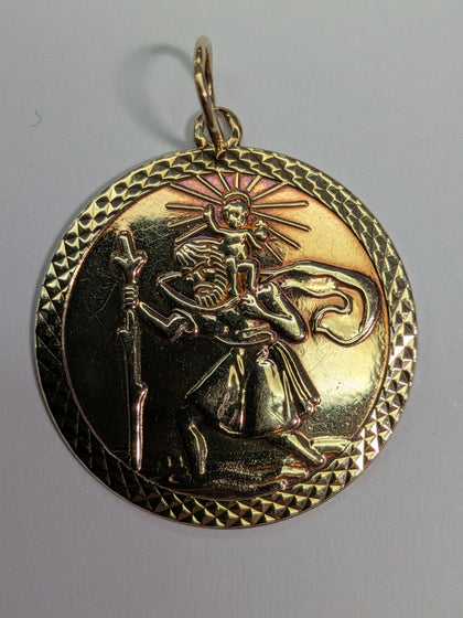 9ct Gold St Christopher Pendant