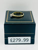 18CT YELLOW GOLD, 750 HALLMARKED RING W/ STONE, SIZE:J, BOXED