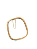 9ct super weight ladies square hinged bangle with safety chain 29.72grams