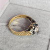 18ct Gold Diamond and Sapphire Ring Size M