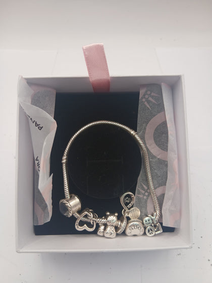 PANDORA BRACELET WITH 5 CHARMS