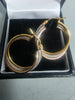 9ct GOLD EARRINGS 375 1.6G 25mm