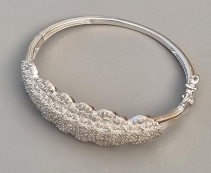 Silver Diamond Bangle
