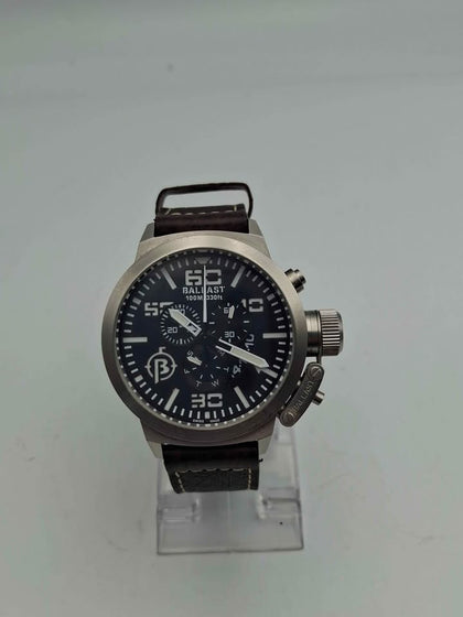 Ballast Mens Trafalgar Quartz Watch – Military Inspired Design – Genuine Leather Strap – Unboxed